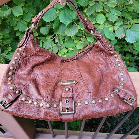 Isabella Fiore Handbags - Isabella Fiore Audra Leather Stud Hobo Whip Flash Bag Celebrity Travel